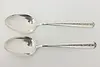 Pair of Towle Rambler Rose Sterling Silver Serving Spoons (2)