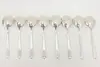 Set 8 Towle Rambler Rose Sterling Silver Cream Soup Spoons (3)