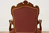 French Antique Carved Walnut Chair Petit Point & Needlepoint (11)