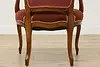 French Antique Carved Walnut Chair Petit Point & Needlepoint (12)