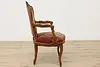 French Antique Carved Walnut Chair Petit Point & Needlepoint (13)