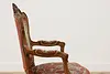 French Antique Carved Walnut Chair Petit Point & Needlepoint (14)