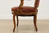 French Antique Carved Walnut Chair Petit Point & Needlepoint (9)