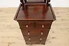 Physician Antique Doctor Mahogany Medical Chest & Mirror #53270