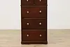 Physician Antique Doctor Mahogany Medical Chest & Mirror #53270