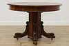 Victorian Antique 45" Oak Dining Table, Opens 68", Dolphins #52937