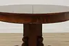 Victorian Antique 45" Oak Dining Table, Opens 68", Dolphins #52937