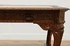 Mahogany Antique Partner Desk Library Table Carved Paw Feet (17)