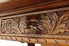 Mahogany Antique Partner Desk Library Table Carved Paw Feet (27)