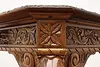 Mahogany Antique Partner Desk Library Table Carved Paw Feet (28)