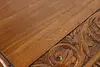 Mahogany Antique Partner Desk Library Table Carved Paw Feet (29)