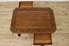 Mahogany Antique Partner Desk Library Table Carved Paw Feet (4)