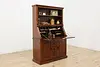 Victorian Farmhouse Antique Office Secretary Desk & Bookcase (3)