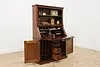 Victorian Farmhouse Antique Office Secretary Desk & Bookcase (4)