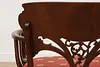 Art Nouveau Antique Mahogany Settee or Bench Pearl Marquetry #52806