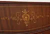 Art Nouveau Antique Mahogany Settee or Bench Pearl Marquetry #52806