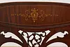 Art Nouveau Antique Mahogany Settee or Bench Pearl Marquetry #52806