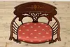 Art Nouveau Antique Mahogany Settee or Bench Pearl Marquetry #52806