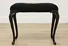 Victorian Antique Cast Iron & Needlepoint Hall Boudoir Bench (4)