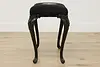 Victorian Antique Cast Iron & Needlepoint Hall Boudoir Bench (5)