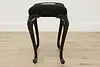 Victorian Antique Cast Iron & Needlepoint Hall Boudoir Bench (7)