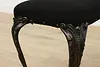 Victorian Antique Cast Iron & Needlepoint Hall Boudoir Bench (8)