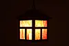 Craftsman Antique Stained Glass Mission Oak Light Fixture (3)