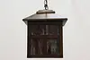 Craftsman Antique Stained Glass Mission Oak Light Fixture (6)