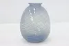 Blue Swirl Vintage Blown Art Glass Vase (4)