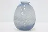 Blue Swirl Vintage Blown Art Glass Vase (6)