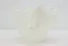 Italian Art Glass Flower Centerpiece Bowl White Cristal (3)