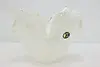 Italian Art Glass Flower Centerpiece Bowl White Cristal (5)