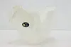 Italian Art Glass Flower Centerpiece Bowl White Cristal (6)