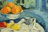 Oranges Still Life Vintage Original Oil Painting Fabry 31.5" (2)