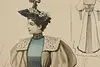 French Antique Fashion Magazine Lithograph Print 18" (6)