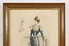 French Antique Fashion Magazine Lithograph Print 18" (4)