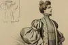 French Antique Fashion Magazine Lithograph Print 18" (6)