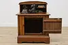 Farmhouse Antique Pine Dry Sink Cupboard Pantry Cabinet (4)