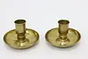 English Antique Brass Military Travel Candleholders (3)