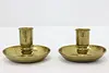 English Antique Brass Military Travel Candleholders (4)