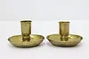 English Antique Brass Military Travel Candleholders (5)