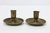 English Antique Military Travel Brass Candleholders (4)