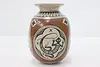 Mexican Mata Ortiz Vintage Pottery Vase, Animals, Martinez (8)