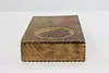 Folk Art Antique Painted Pyrography Jewelry or Keepsake Box (10)