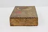 Folk Art Antique Painted Pyrography Jewelry or Keepsake Box (12)