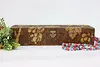 Folk Art Vintage Burnt Wood Pyrography Jewelry Keepsake Box (2)