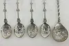 Set of 5 Dutch Silverplate Coffee Spoons Delft Blue Windmill (4)