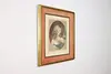 Portrait of a Girl Antique Original French Etching 27" (3)