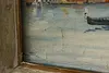 Venice City & Gondola Boat Vintage Original Oil Painting 17" (10)