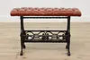 Cast Iron Hall or Piano Bench, Music or Magazine Rack, Drake (2)